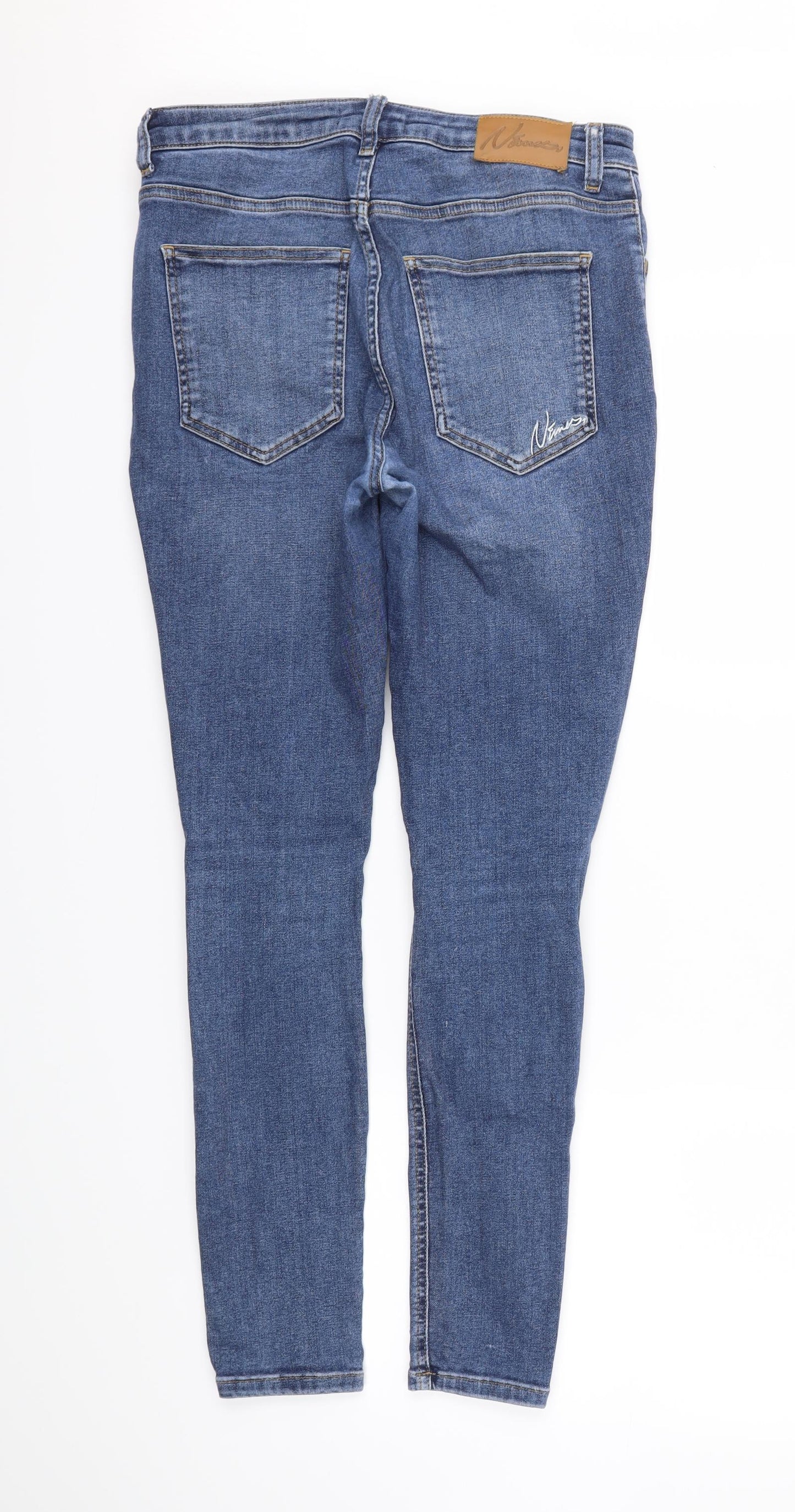 Womens UK Size 32 Preworn Regular Fit Skinny Blue Jeans