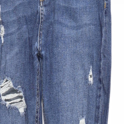 Womens UK Size 32 Preworn Regular Fit Skinny Blue Jeans