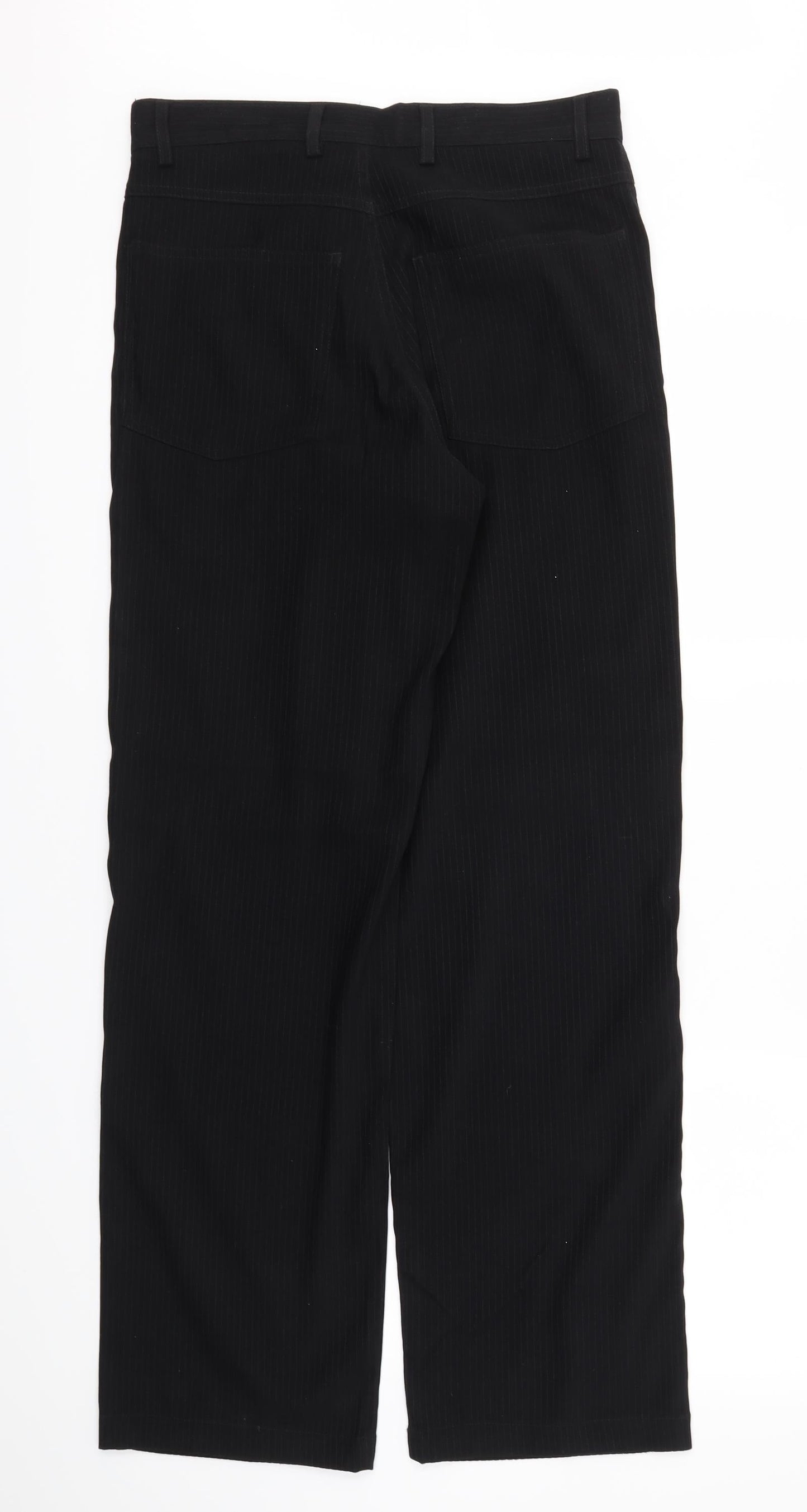 ID Womens Black   Trousers  Size 30 in L30 in