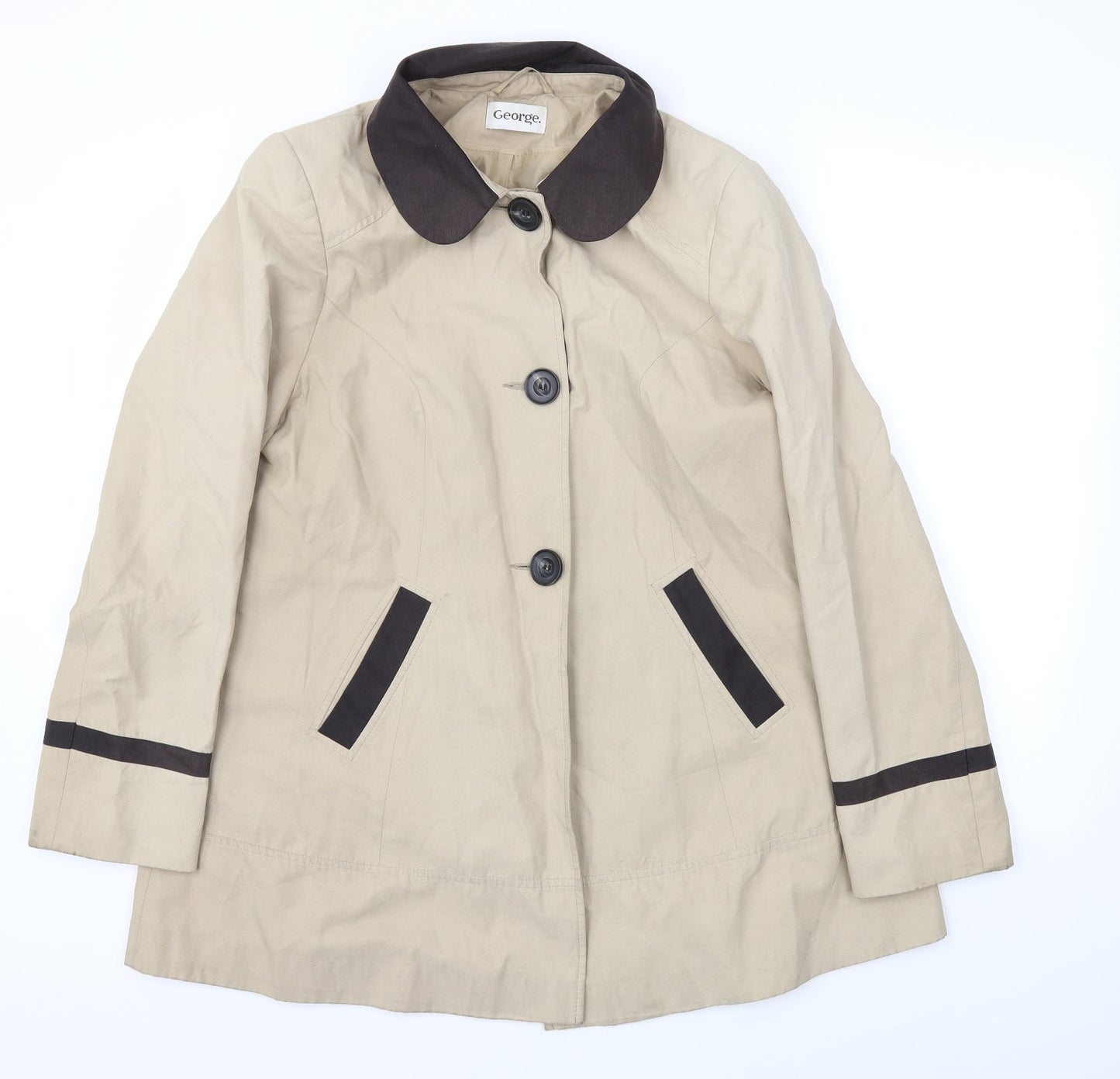 George Womens Beige   Jacket Coat Size 14