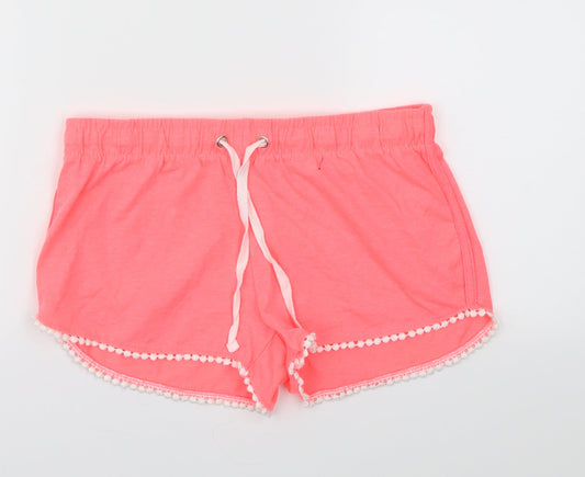 Primark Womens Pink   Cut-Off Shorts Size 8 - Stretch waistband