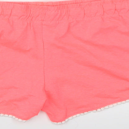 Primark Womens Pink   Cut-Off Shorts Size 8 - Stretch waistband