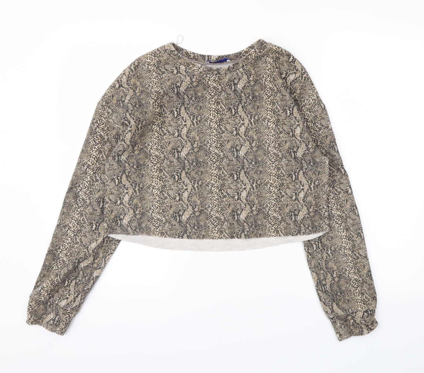 Zara Womens Brown Animal Print  Pullover Jumper Size S