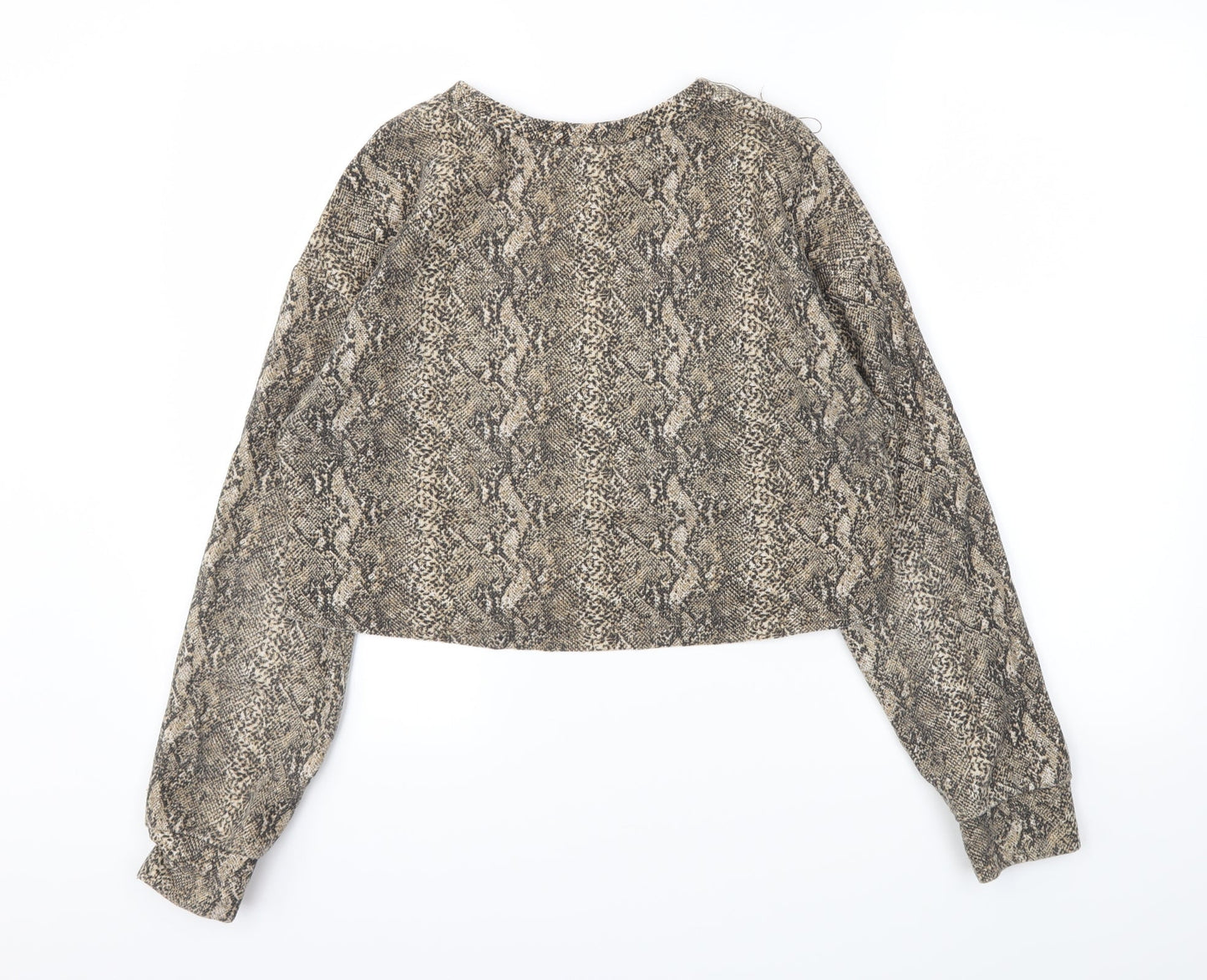 Zara Womens Brown Animal Print  Pullover Jumper Size S