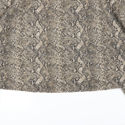 Zara Womens Brown Animal Print  Pullover Jumper Size S