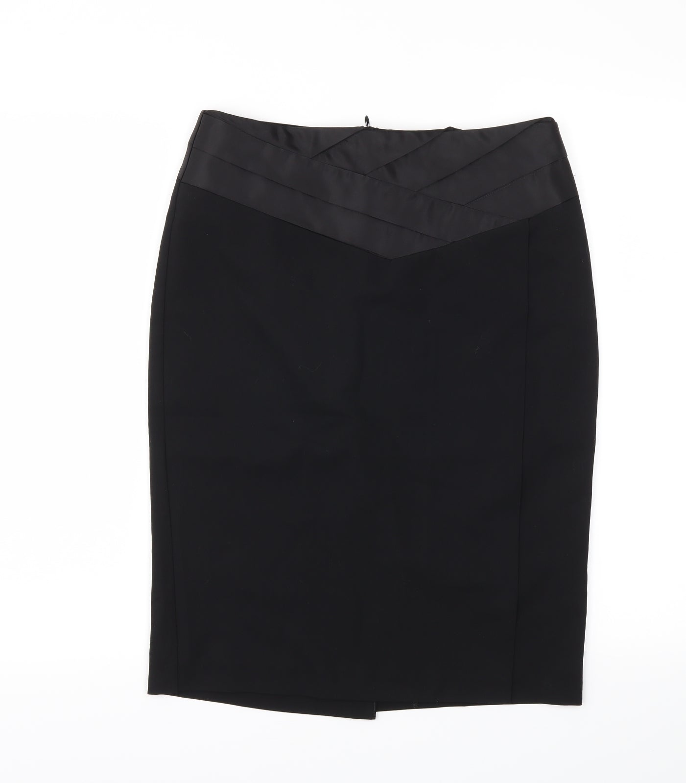 M&S Womens Black   A-Line Skirt Size 10
