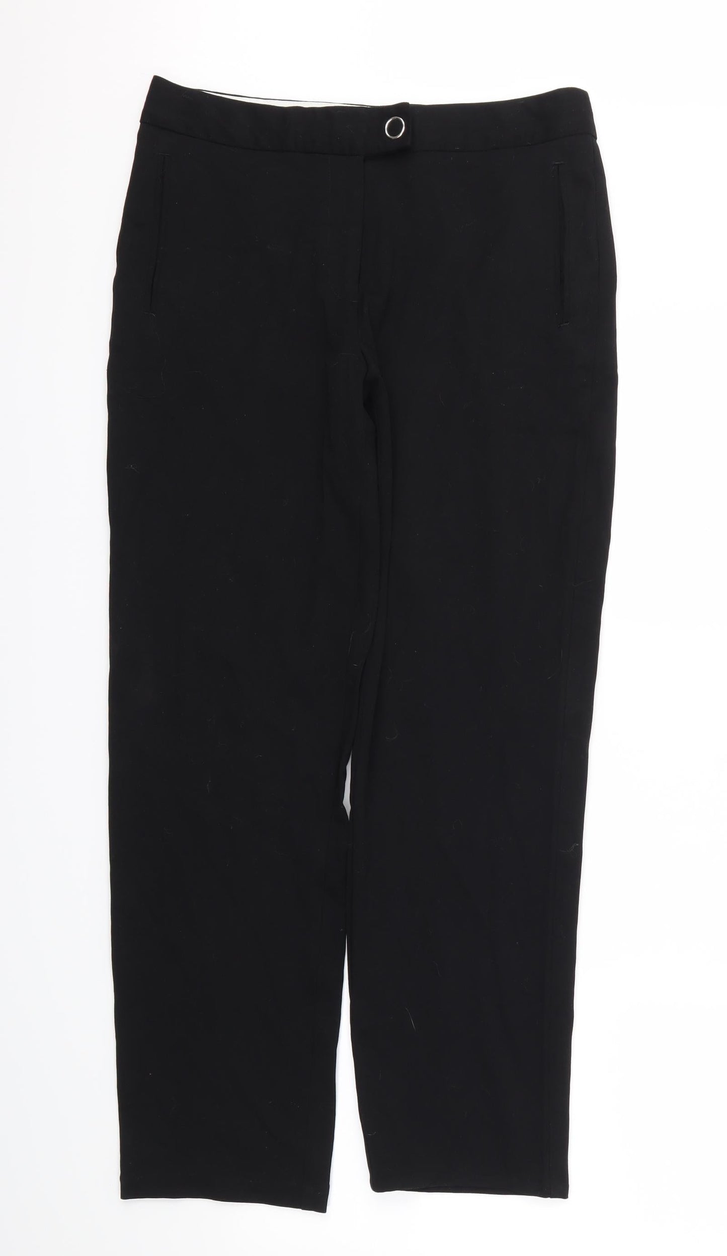 M&S Womens Black   Trousers  Size 10 L28 in