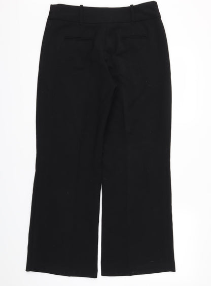 PER UNA  Womens Black Houndstooth  Trousers  Size 10 L28 in