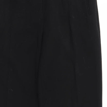 PER UNA  Womens Black Houndstooth  Trousers  Size 10 L28 in