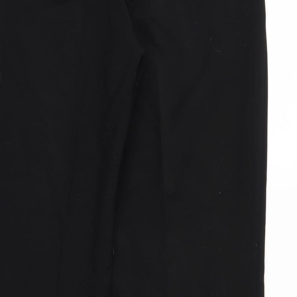 PER UNA  Womens Black Houndstooth  Trousers  Size 10 L28 in