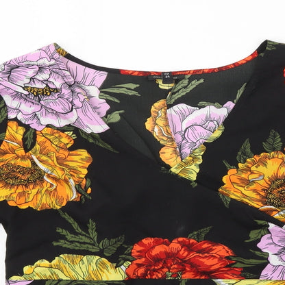 Womens UK Size 8 River Island Multicoloured Basic T-Shirt