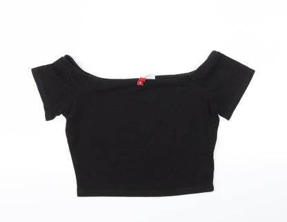 Womens UK Size S H&M Black Basic Tank