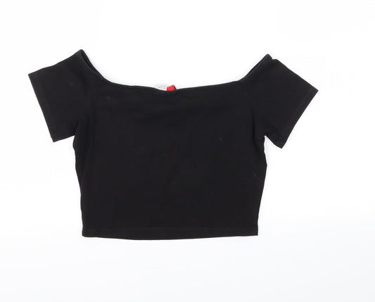 Womens UK Size S H&M Black Basic Tank