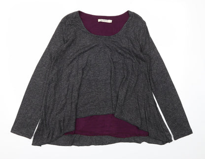 Lily Originals Womens Grey   Basic T-Shirt Size 12
