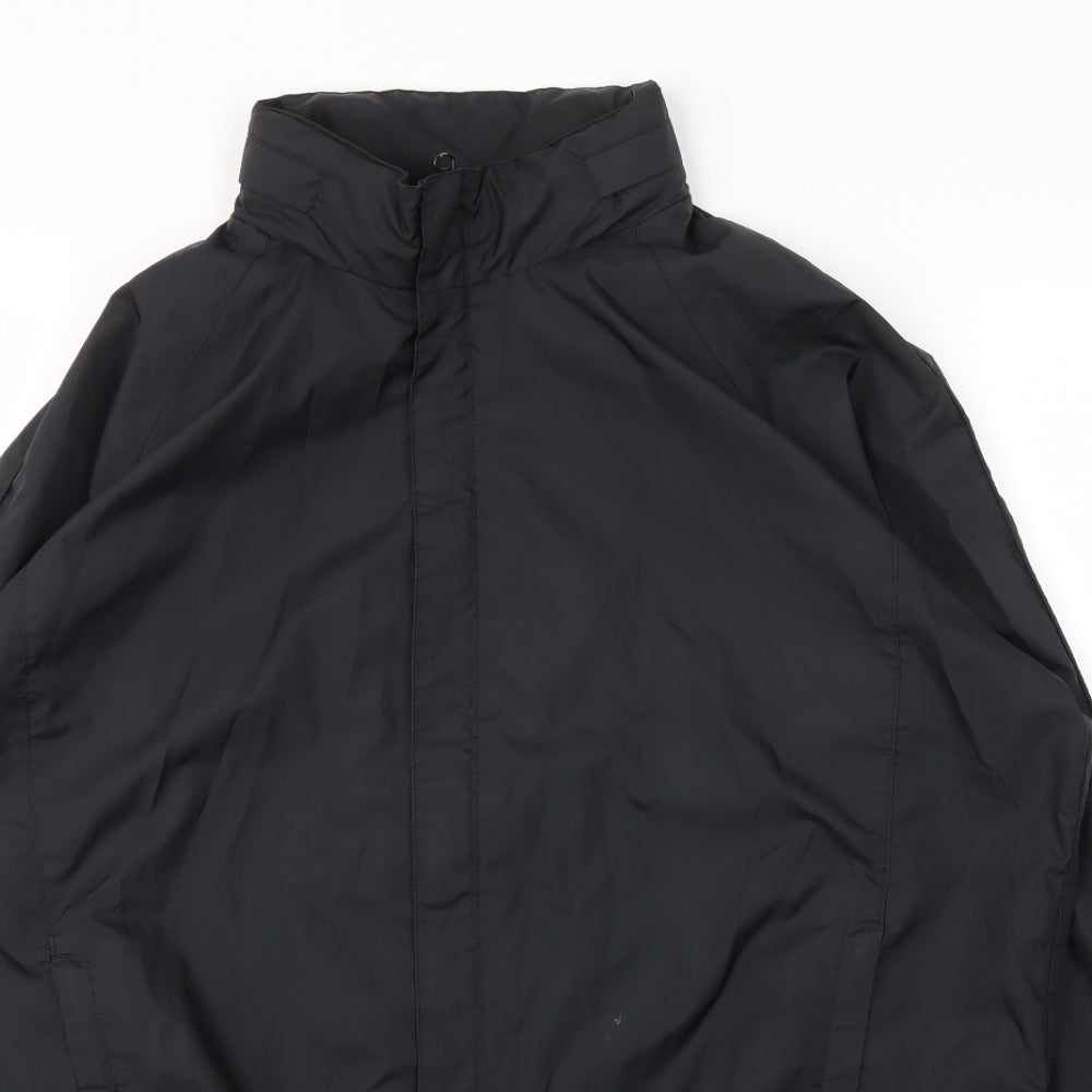 Mens UK Size M Preworn Black Rain Coat