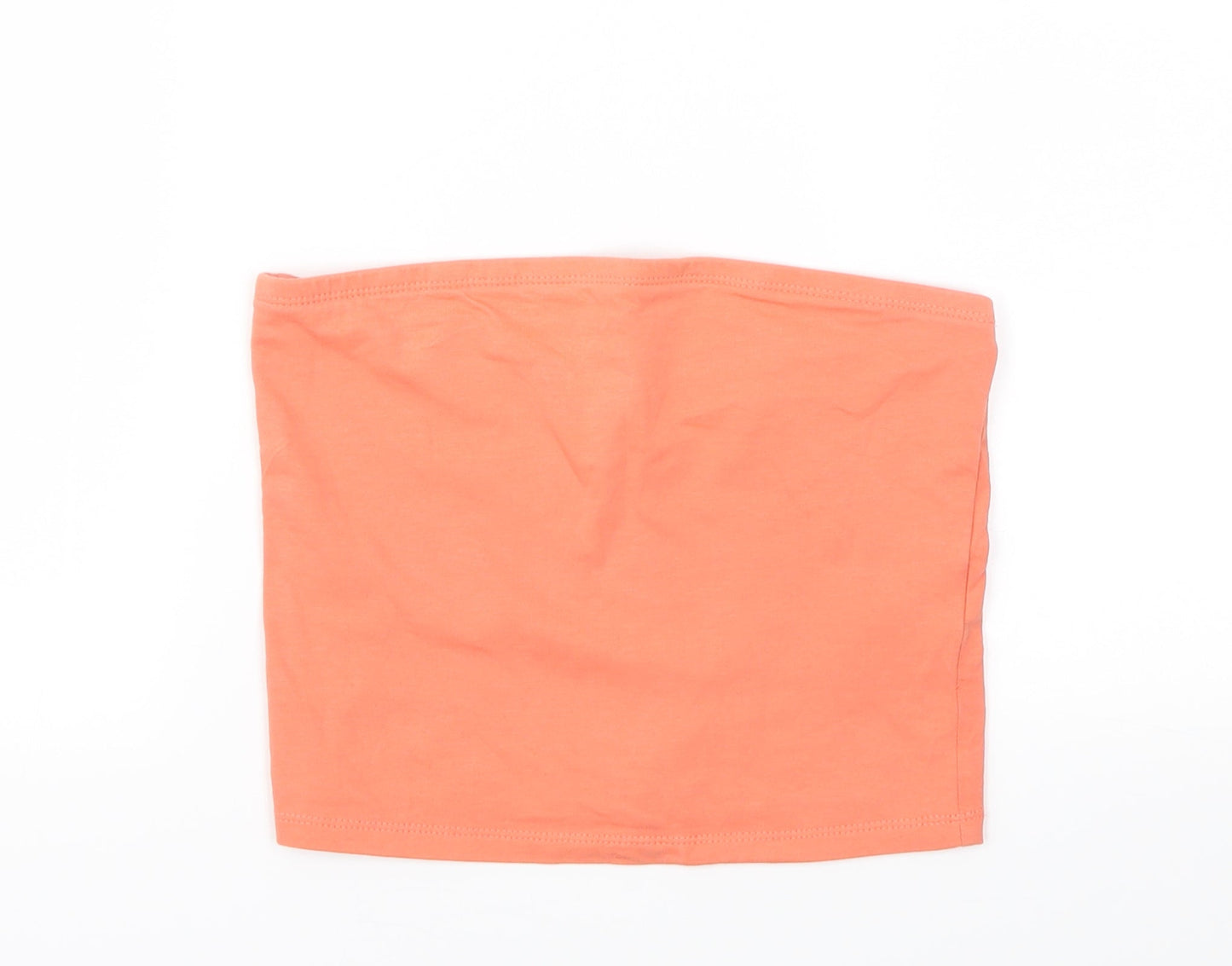 Womens UK Size S New Look Orange Basic T-Shirt
