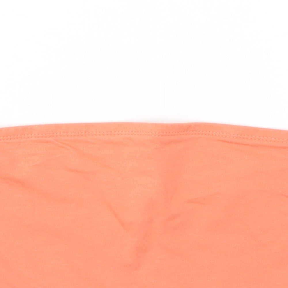 Womens UK Size S New Look Orange Basic T-Shirt