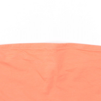 Womens UK Size S New Look Orange Basic T-Shirt