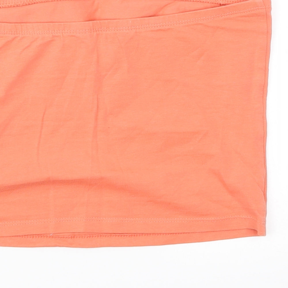 Womens UK Size S New Look Orange Basic T-Shirt