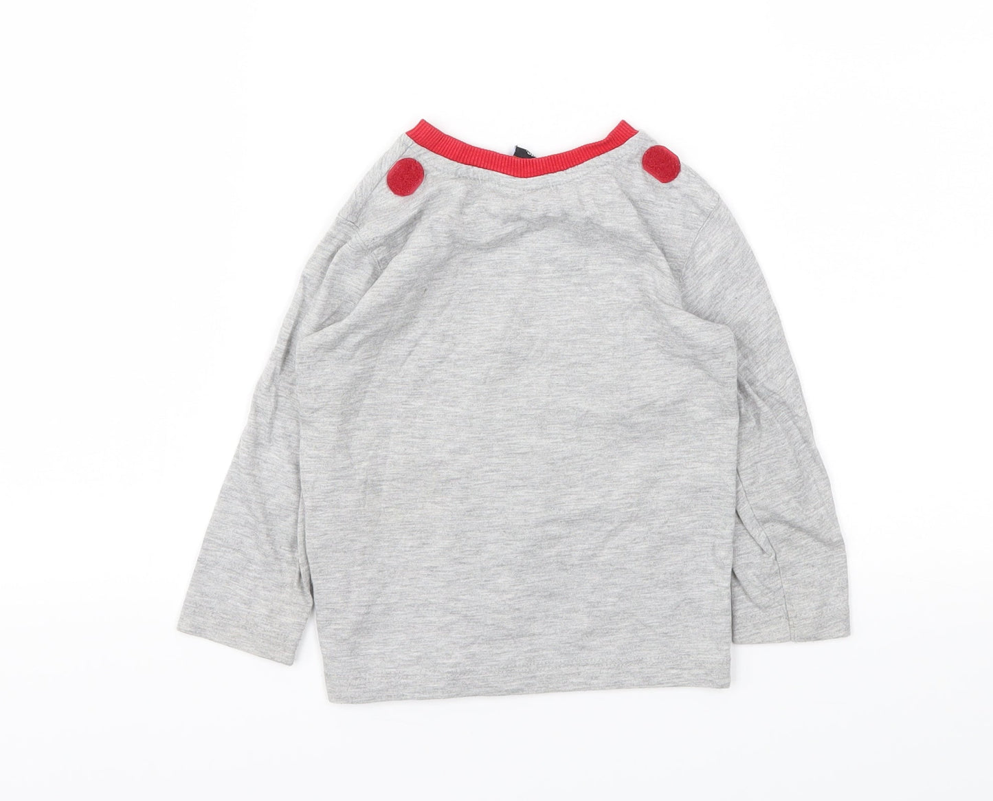 George Boys Grey Animal Print  Basic T-Shirt Size 2 Years