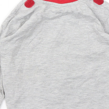 George Boys Grey Animal Print  Basic T-Shirt Size 2 Years