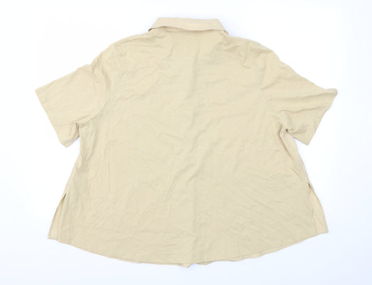 Womens UK Size M ASOS Beige Basic T-Shirt