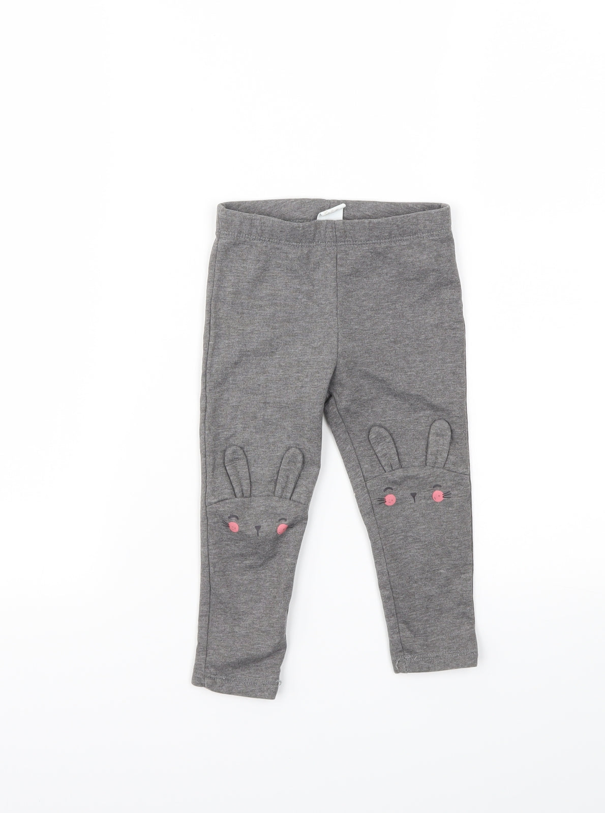 H&M Girls Grey Animal Print  Capri Leggings Size 12 Months