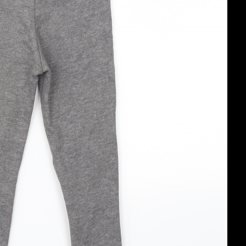 H&M Girls Grey Animal Print  Capri Leggings Size 12 Months