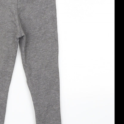 H&M Girls Grey Animal Print  Capri Leggings Size 12 Months