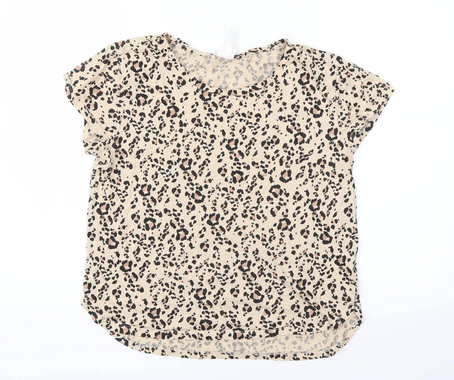 Womens UK Size S H&M Brown Basic T-Shirt