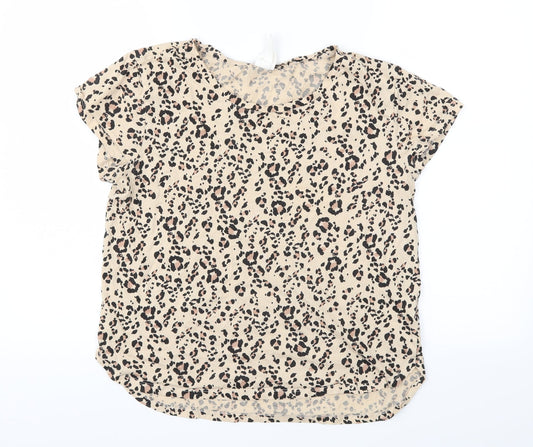 Womens UK Size S H&M Brown Basic T-Shirt