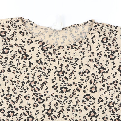 Womens UK Size S H&M Brown Basic T-Shirt
