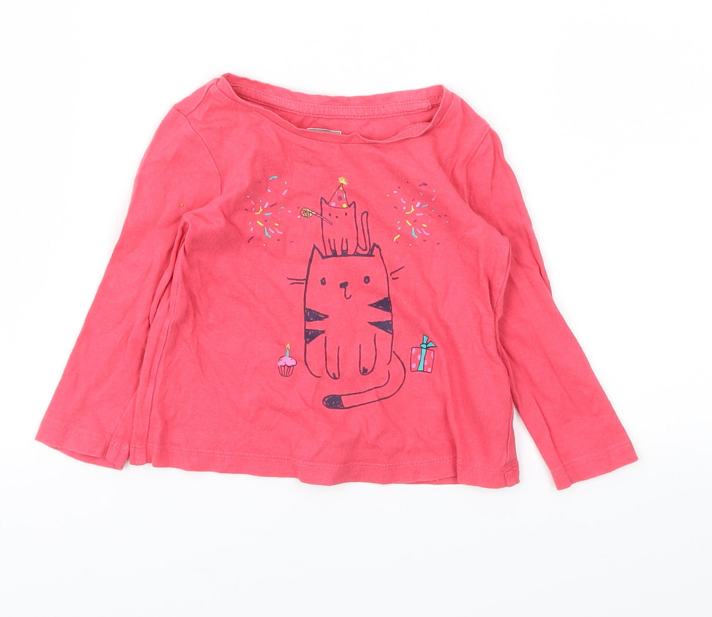 GAP  Girls Pink Animal Print   T-Shirt Size 12-18 Months