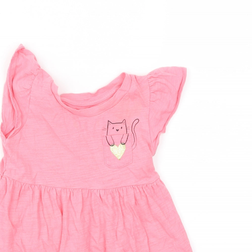 Gap Girls Pink Animal Print  A-Line  Size 18-24 Months