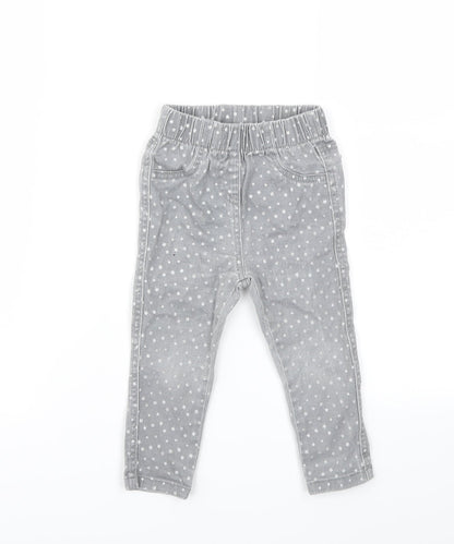 Matalan Girls Grey Argyle/Diamond  Capri Trousers Size 12-18 Months