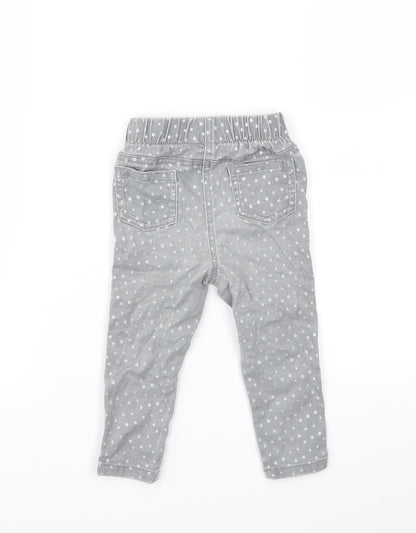 Matalan Girls Grey Argyle/Diamond  Capri Trousers Size 12-18 Months