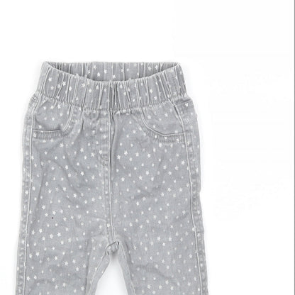 Matalan Girls Grey Argyle/Diamond  Capri Trousers Size 12-18 Months