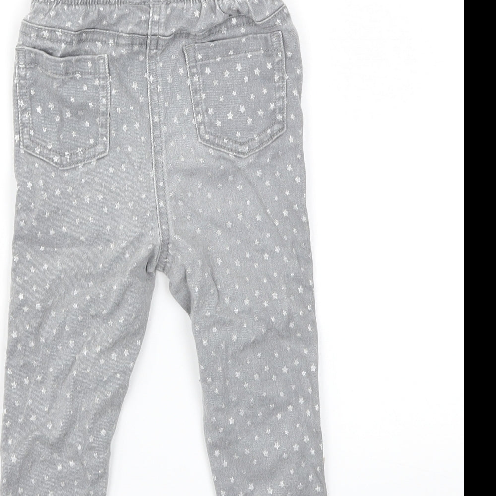 Matalan Girls Grey Argyle/Diamond  Capri Trousers Size 12-18 Months