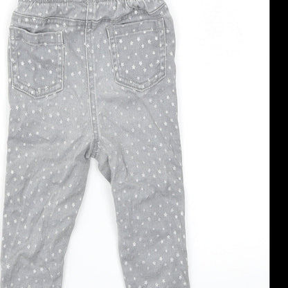 Matalan Girls Grey Argyle/Diamond  Capri Trousers Size 12-18 Months