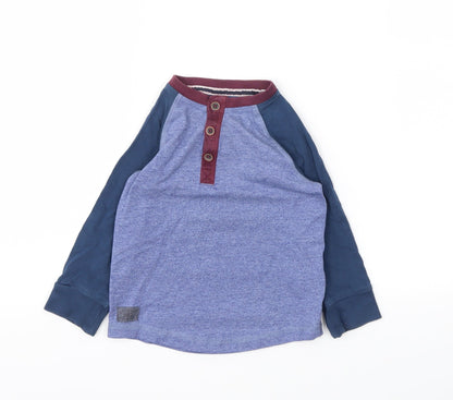 Next  Boys Blue Houndstooth  Basic T-Shirt Size 2 Years