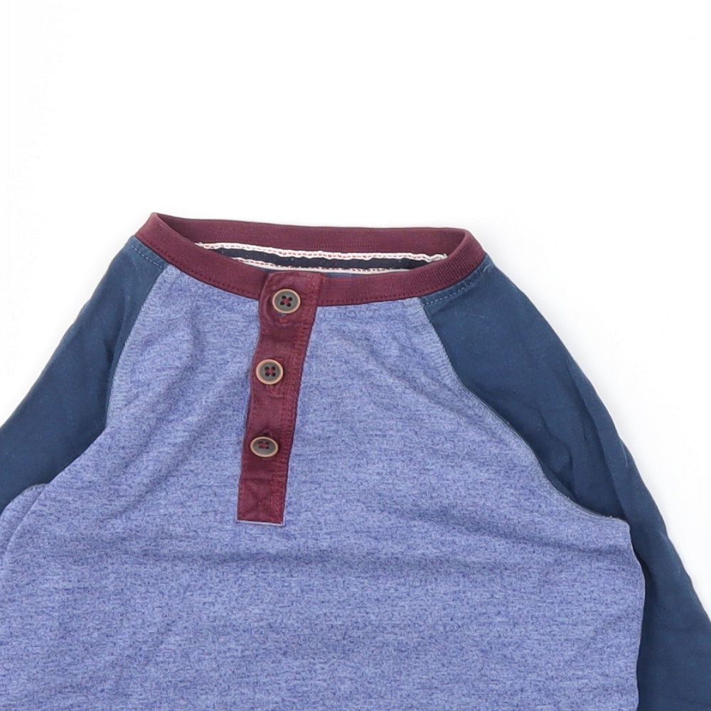 Next  Boys Blue Houndstooth  Basic T-Shirt Size 2 Years