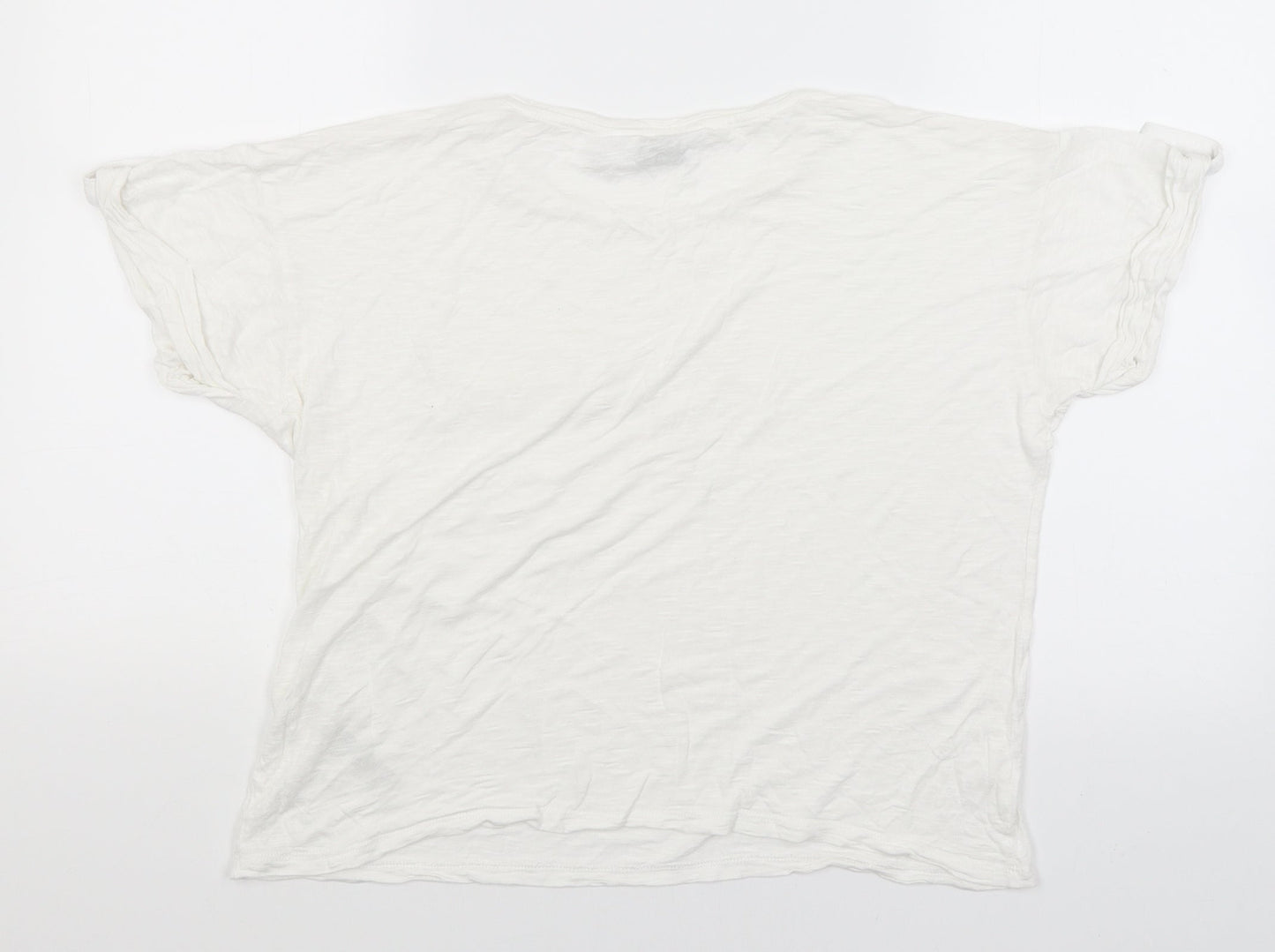 Womens UK Size 14 Dorothy Perkins White Basic T-Shirt
