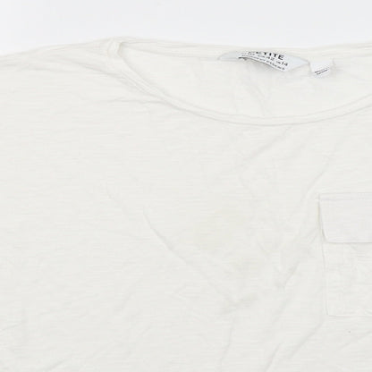 Womens UK Size 14 Dorothy Perkins White Basic T-Shirt