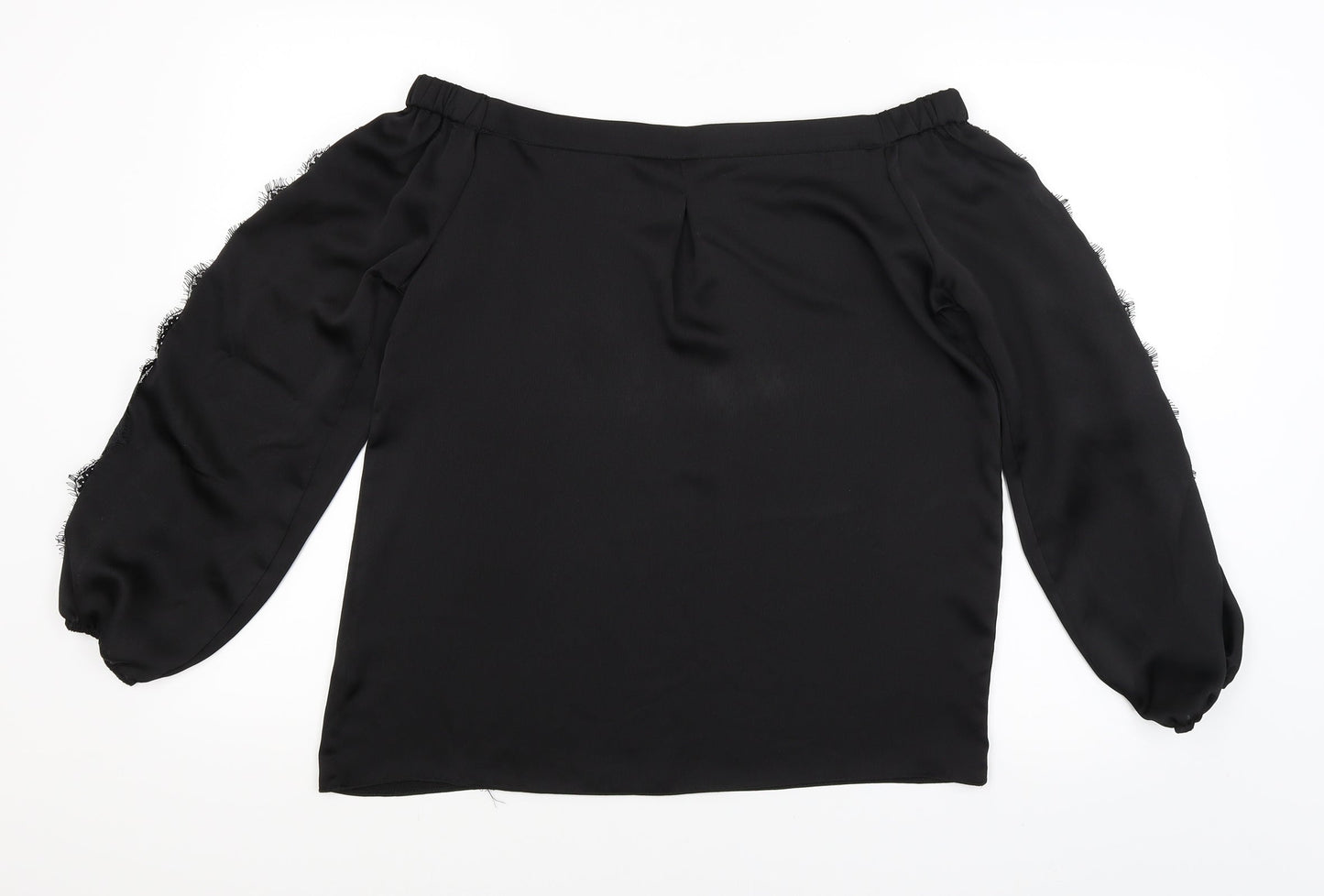 Womens UK Size 12 Dorothy Perkins Black Basic T-Shirt