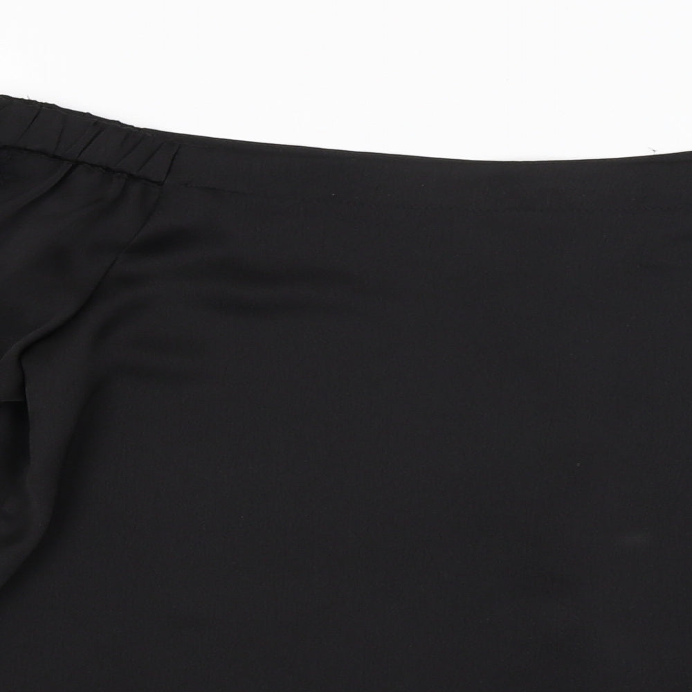 Womens UK Size 12 Dorothy Perkins Black Basic T-Shirt