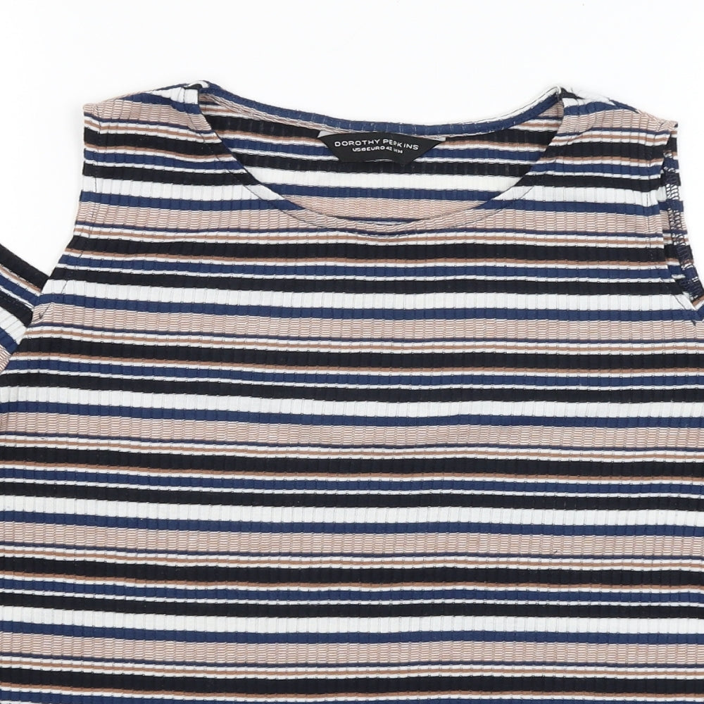 Dorothy Perkins Womens Black Striped  Basic Tank Size 14