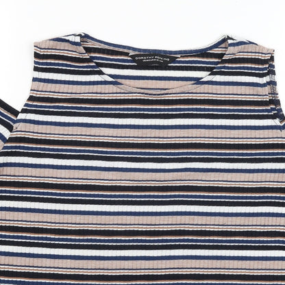 Dorothy Perkins Womens Black Striped  Basic Tank Size 14