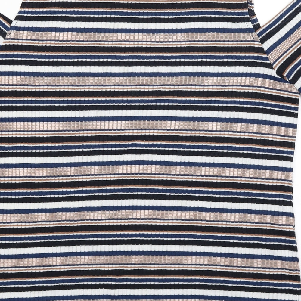 Dorothy Perkins Womens Black Striped  Basic Tank Size 14