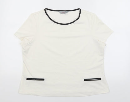Womens UK Size 16 Dorothy Perkins White Basic T-Shirt