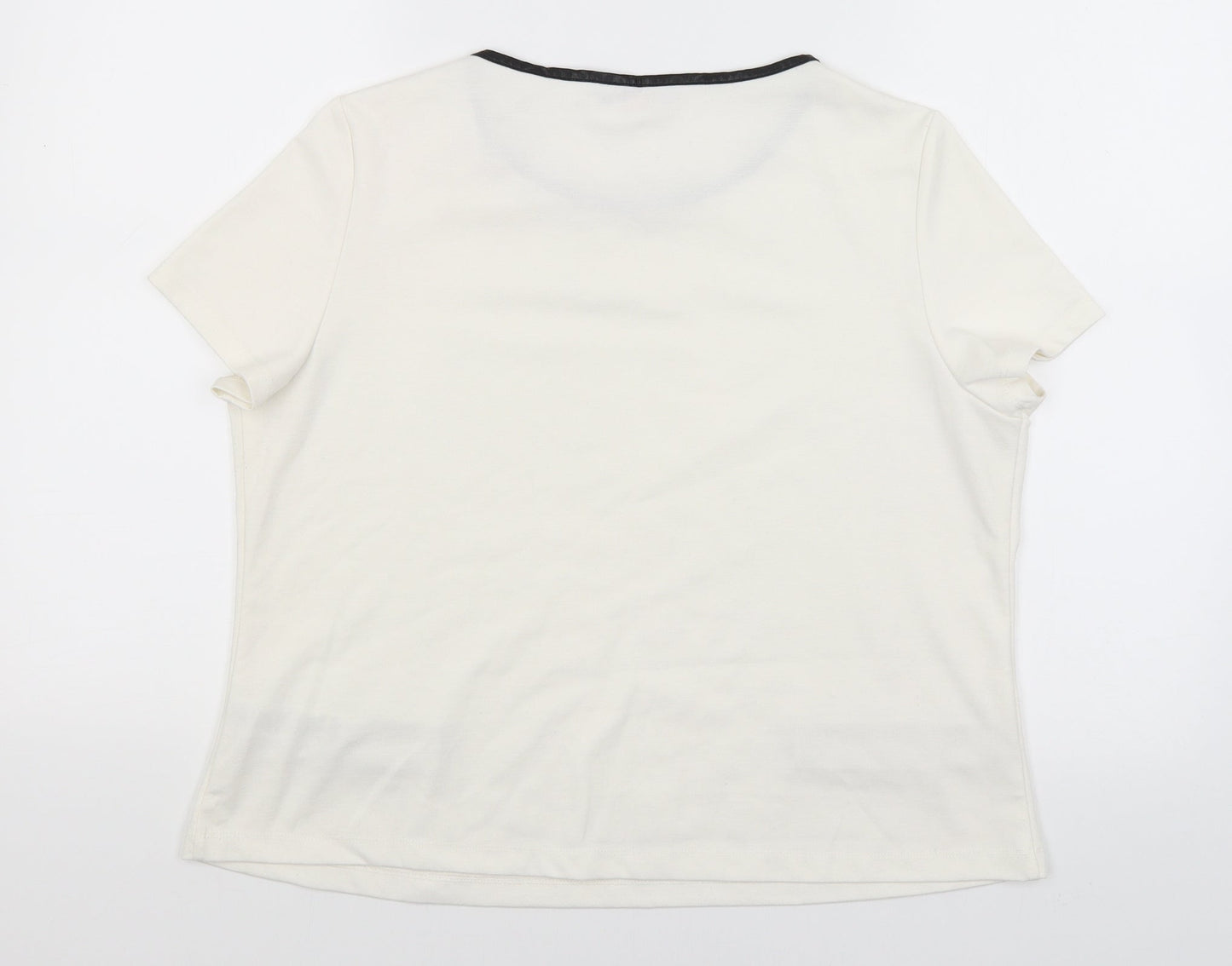 Womens UK Size 16 Dorothy Perkins White Basic T-Shirt